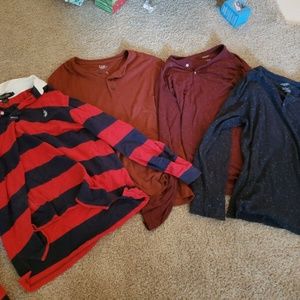 4 Large LS Men's shirts (brands in photos)